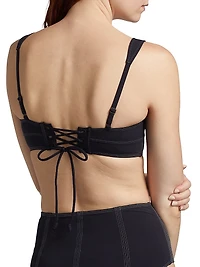 Ravello Lace-Up Bustier Bikini Top