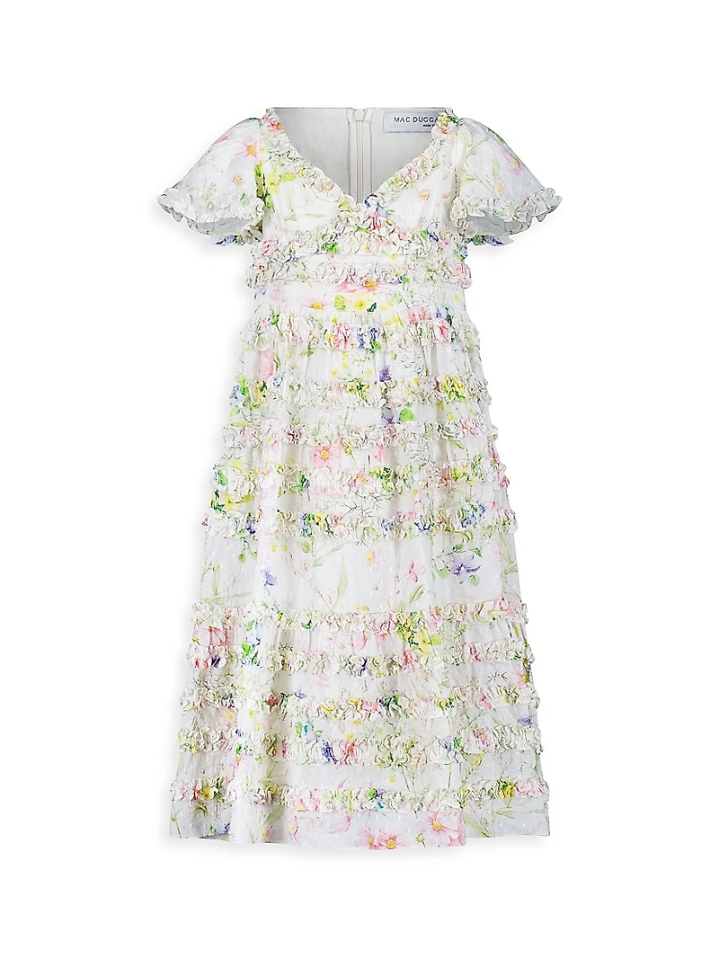 Little Girl's & Ruffle Floral Dress