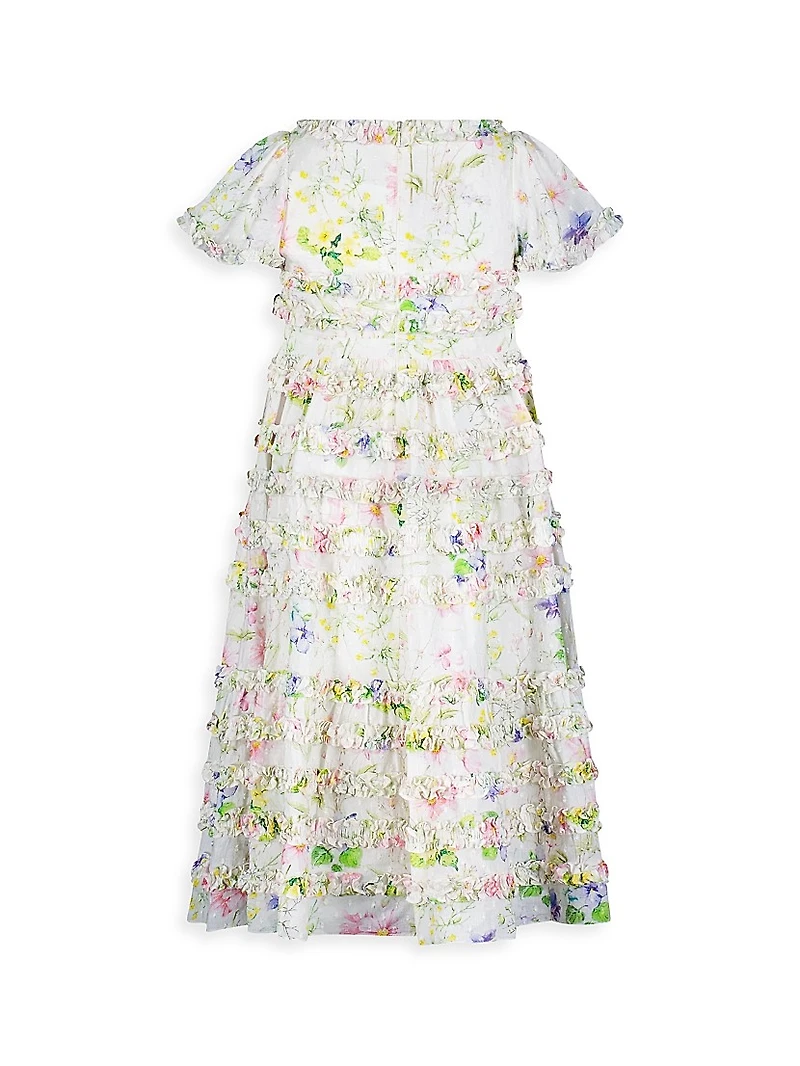 Little Girl's & Ruffle Floral Dress