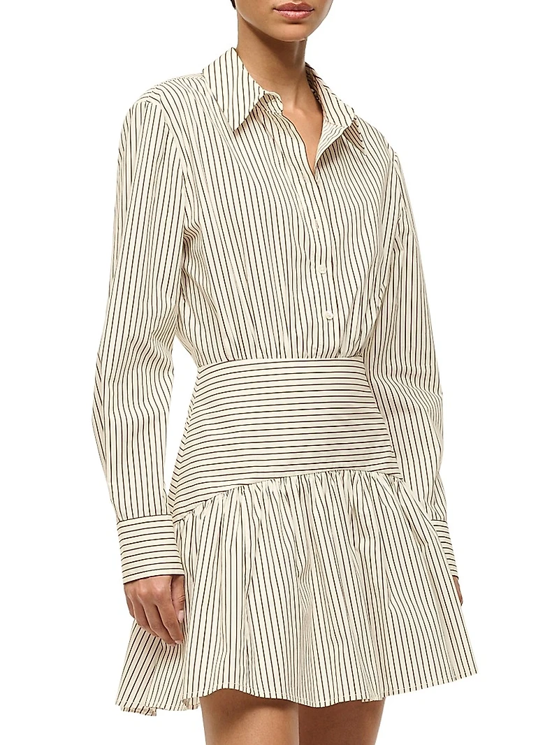 Rocco Stripe Mini Shirtdress