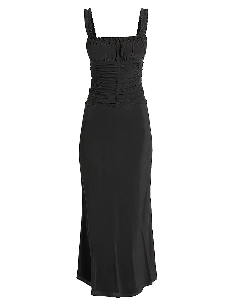 Nic Silk Midi-Dress