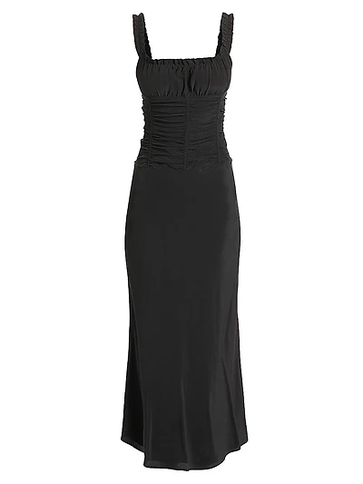 Nic Silk Midi-Dress