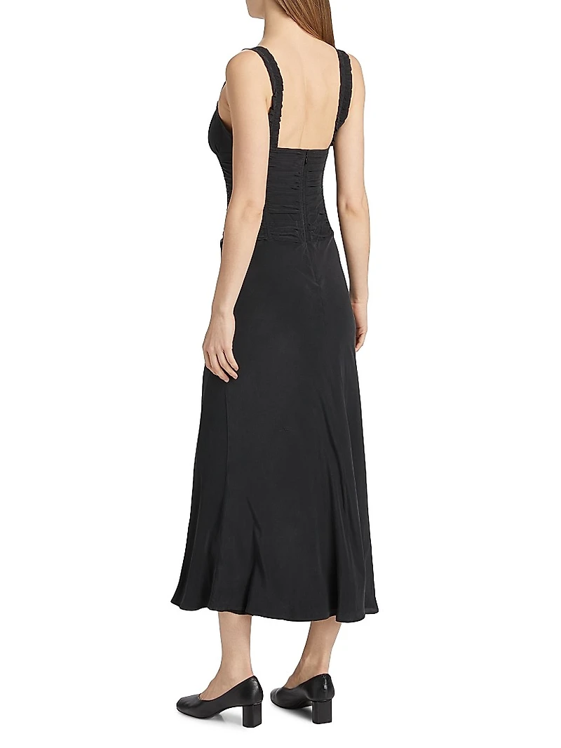 Nic Silk Midi-Dress