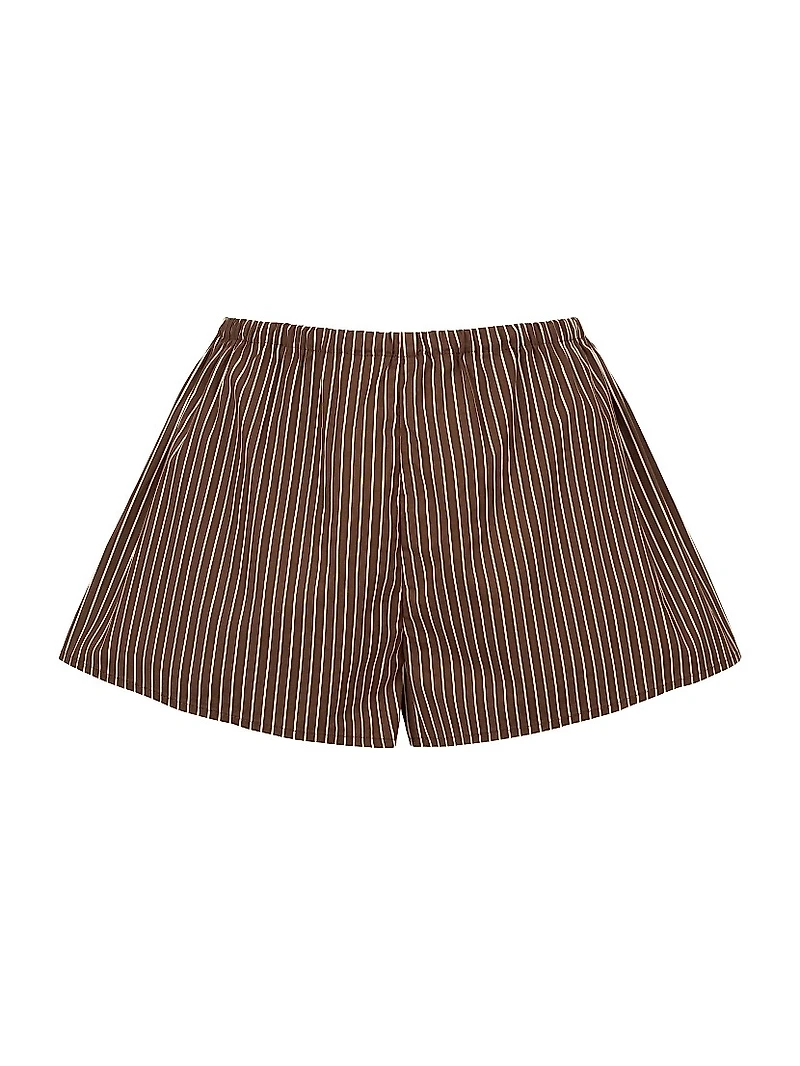 Paddle Striped Stretch Cotton Shorts