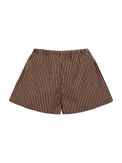 Paddle Striped Stretch Cotton Shorts
