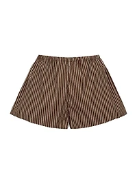 Paddle Striped Stretch Cotton Shorts