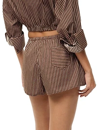 Paddle Striped Stretch Cotton Shorts