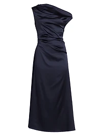Phare Silk Drape Midi-Dress
