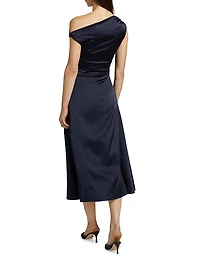 Phare Silk Drape Midi-Dress