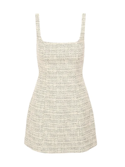 Edie Squareneck Tweed Minidress
