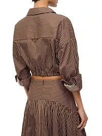 Lisa Tie-Waist Striped Top