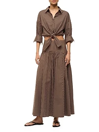 Lisa Tie-Waist Striped Top