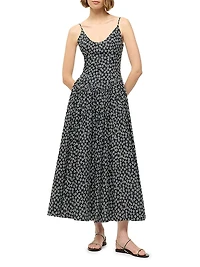 Dena Floral Stretch Cotton A-line Dress