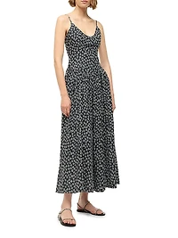 Dena Floral Stretch Cotton A-line Dress