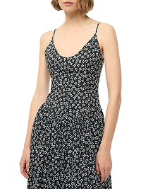 Dena Floral Stretch Cotton A-line Dress