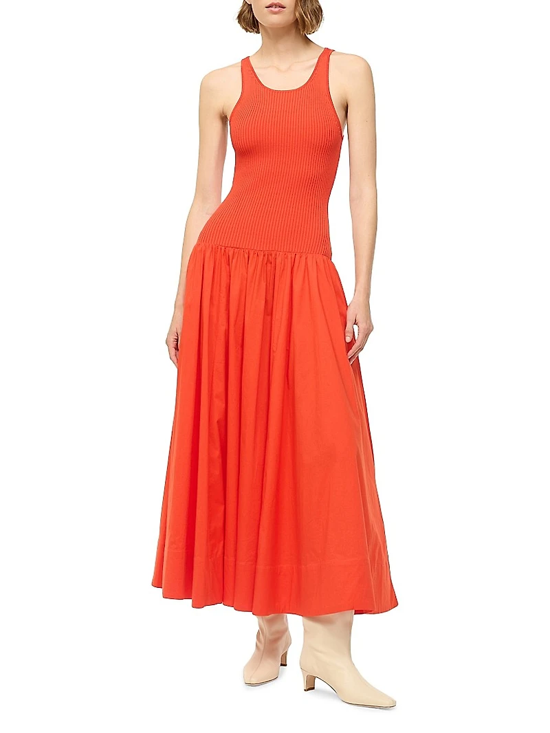 Yamila Drop-Waist Midi-Dress
