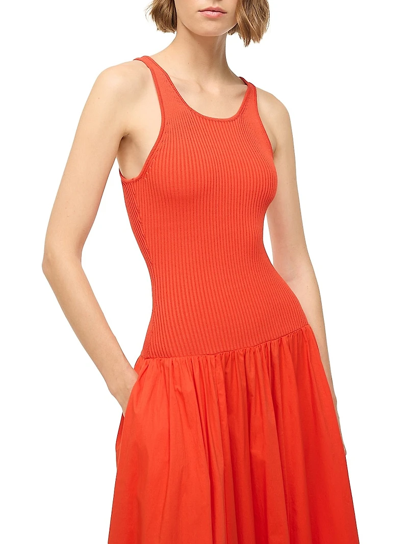 Yamila Drop-Waist Midi-Dress