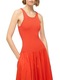 Yamila Drop-Waist Midi-Dress