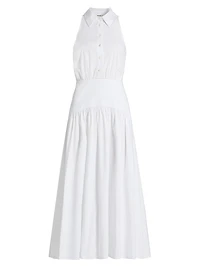 Romy Stretch Poplin Fit & Flare Shirtdress