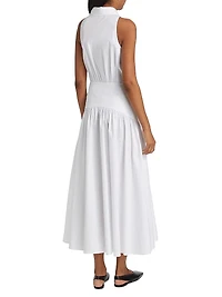 Romy Stretch Poplin Fit & Flare Shirtdress
