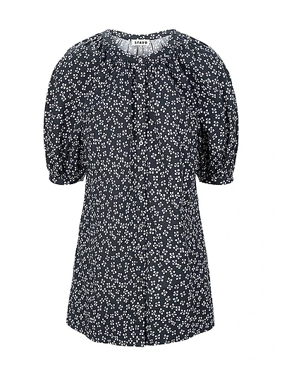Vincent Floral Stretch Cotton A-Line Minidress