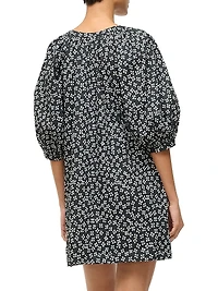 Vincent Floral Stretch Cotton A-Line Minidress