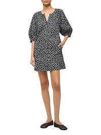 Vincent Floral Stretch Cotton A-Line Minidress