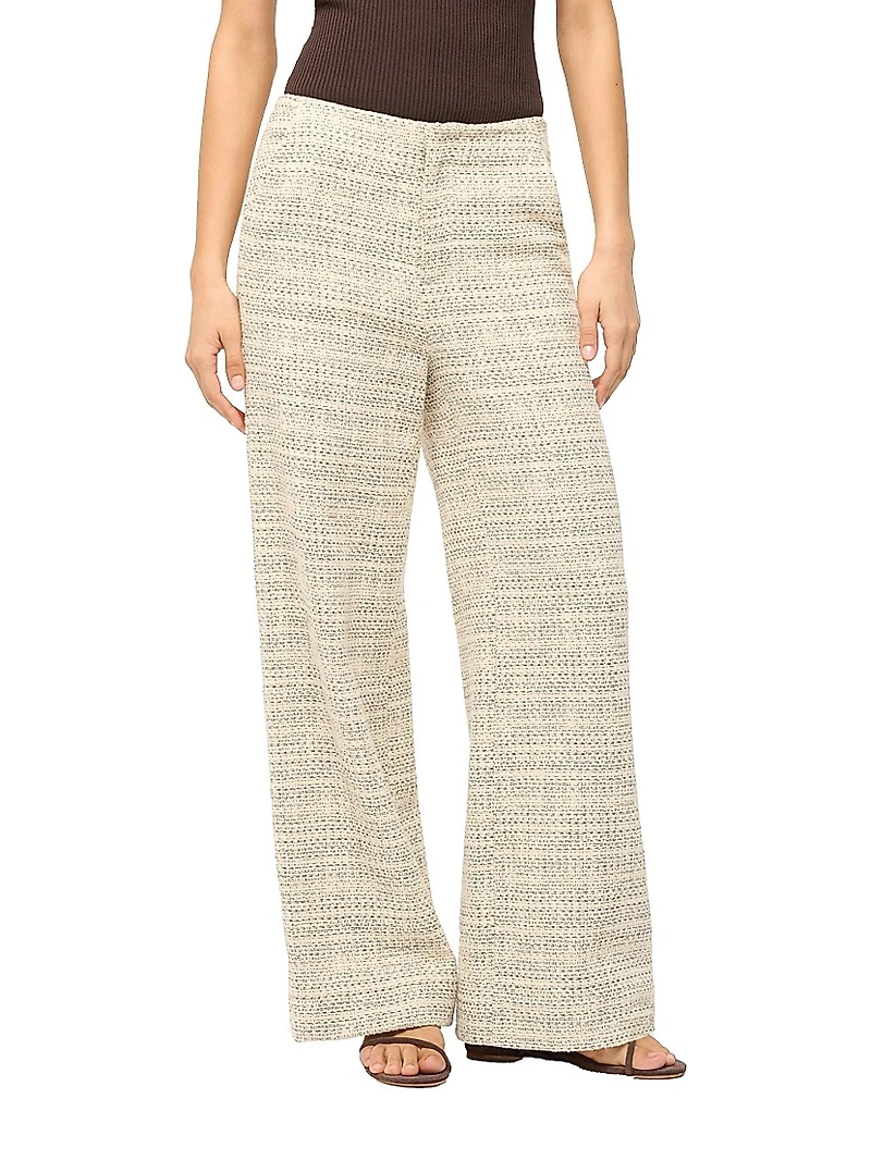 Lilia Tweed Straight Pants