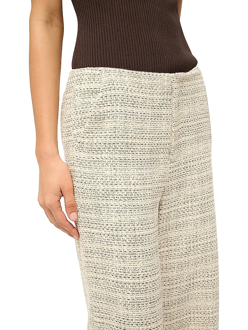 Lilia Tweed Straight Pants