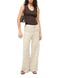 Lilia Tweed Straight Pants