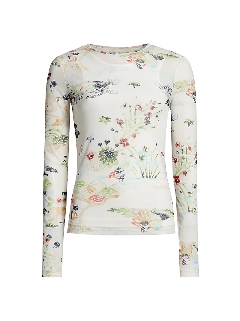 Dorrego Agata Printed Long-Sleeve Top