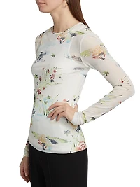 Dorrego Agata Printed Long-Sleeve Top