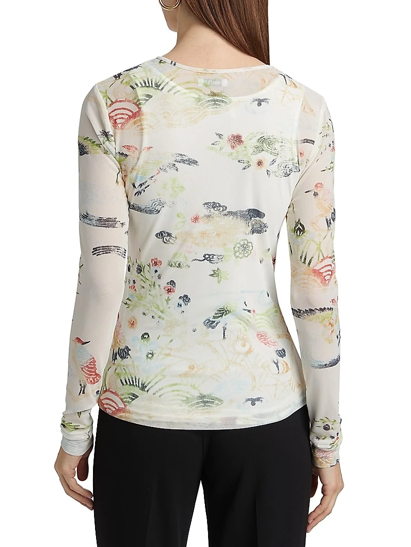 Dorrego Agata Printed Long-Sleeve Top