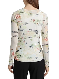 Dorrego Agata Printed Long-Sleeve Top
