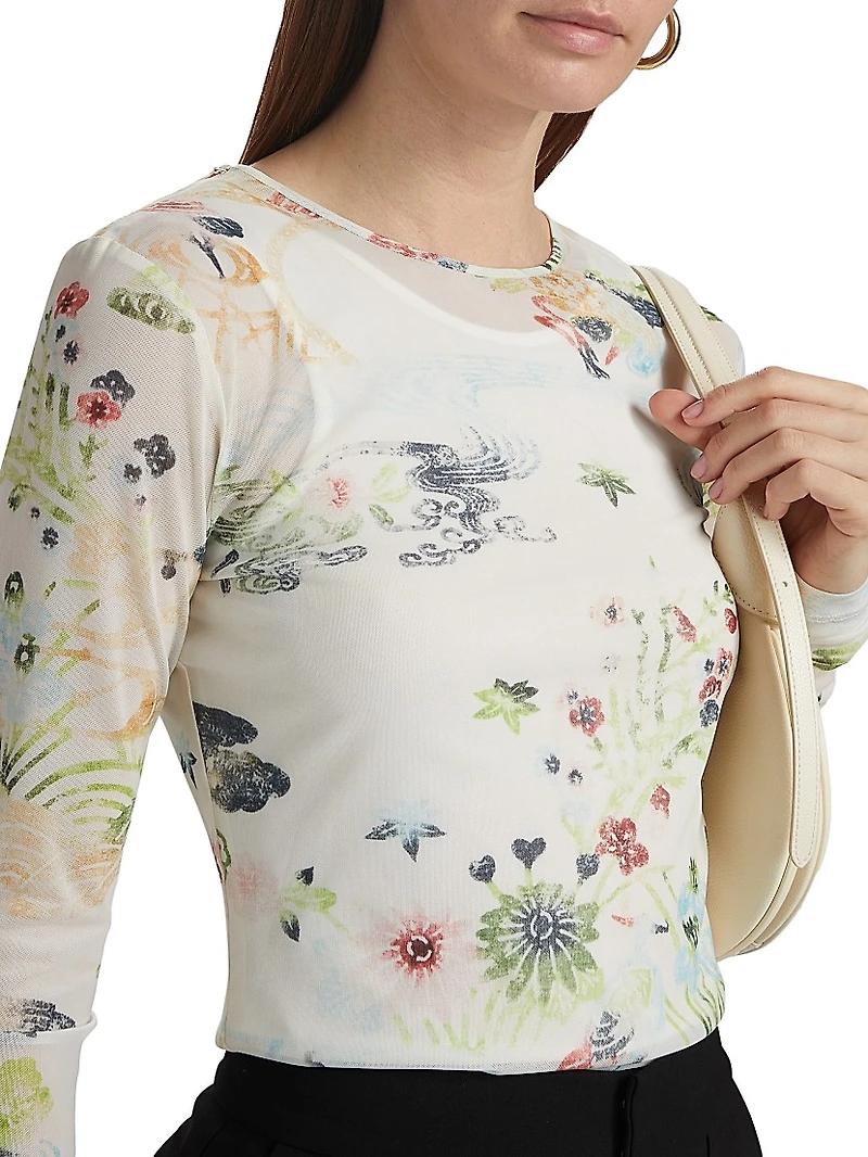 Dorrego Agata Printed Long-Sleeve Top