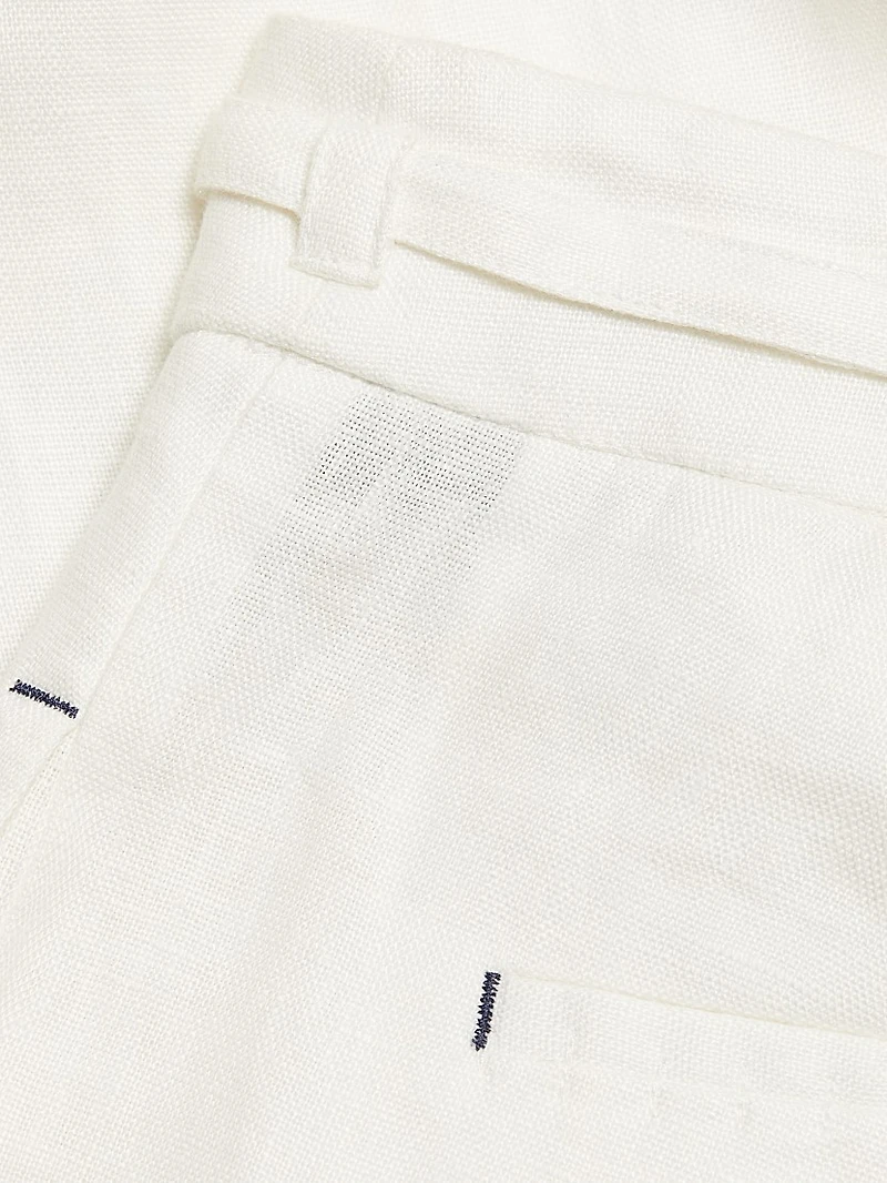 Dominique Linen Wide-Leg Pants