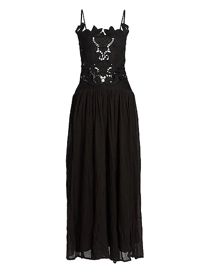 Asuncion Taylor Cotton-Linen Midi-Dress