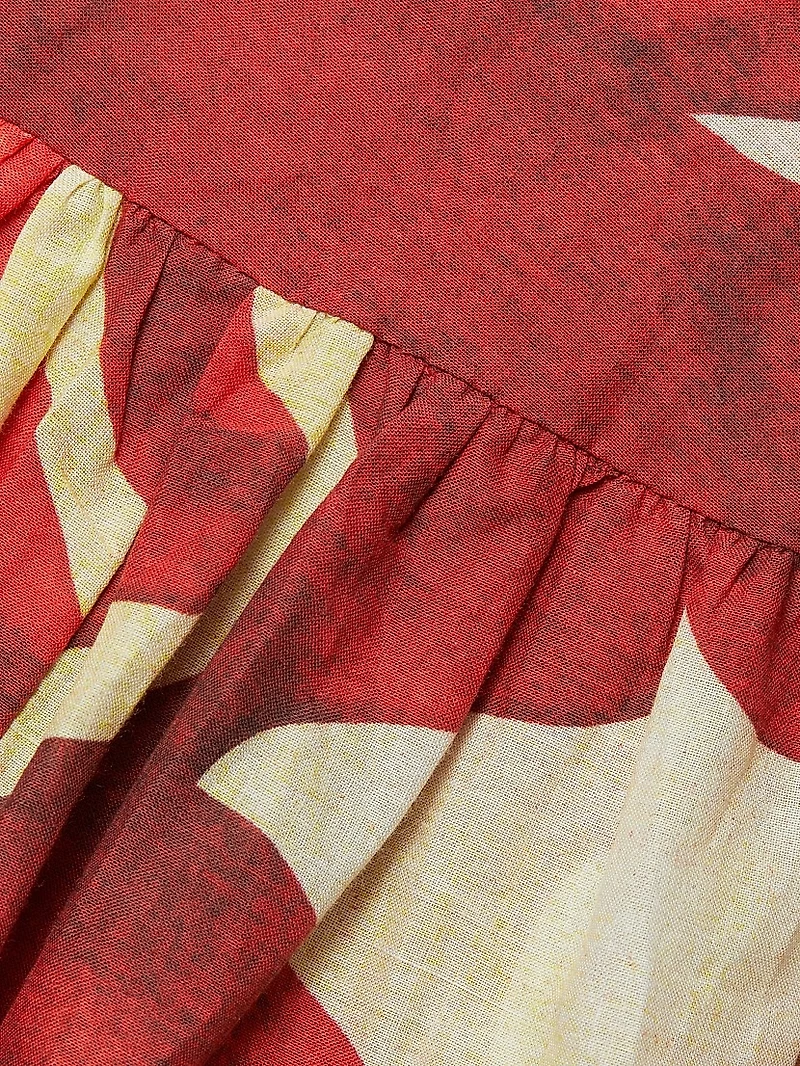 Alavarado Vivian Cotton Abstract Maxi Dress