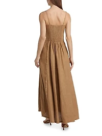 Banfield Maive Washed Linen Midi-Dress