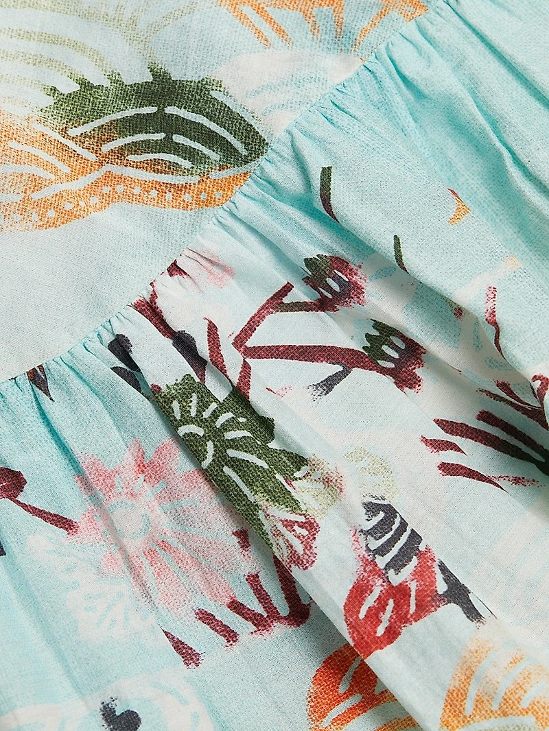 Dorrego Vivian Cotton-Silk Maxi Dress