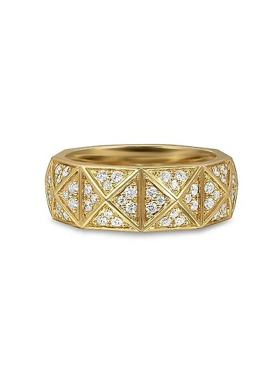 Pyramid Band Ring 18K Yellow Gold