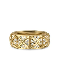 Pyramid Band Ring in 18K Yellow Gold