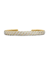 Sculpted Cable Cuff Bracelet 18K Yellow Gold