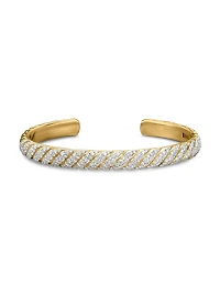 Sculpted Cable Cuff Bracelet 18K Yellow Gold