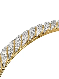 Sculpted Cable Cuff Bracelet 18K Yellow Gold