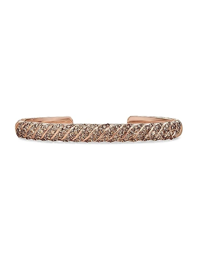 Sculpted Cable Cuff Bracelet 18K Rose Gold
