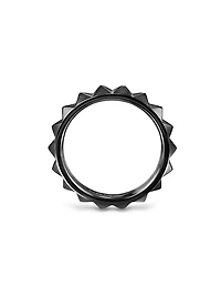 Pyramid Band Ring Black Titanium, 4MM