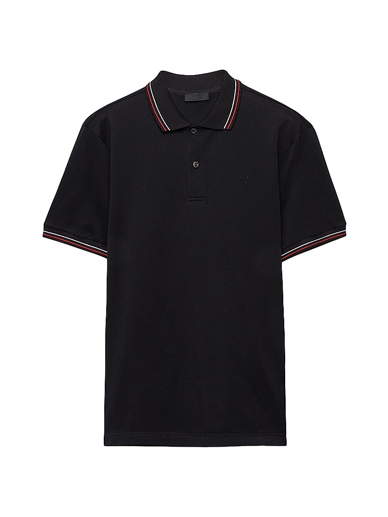 Short-Sleeved Piqué Polo Shirt