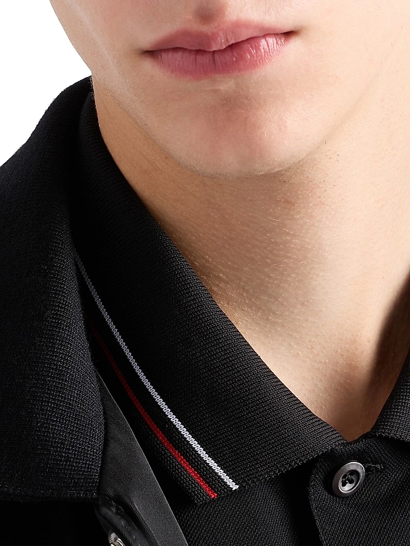 Short-Sleeved Piqué Polo Shirt