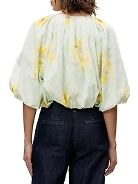 Yara Floral Poplin Bubble Blouse